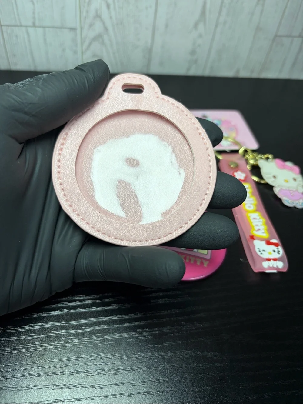 Hello Kitty Pink Luggage/Book Bag Tag and Keychain Set “Keychain Styles Vary”